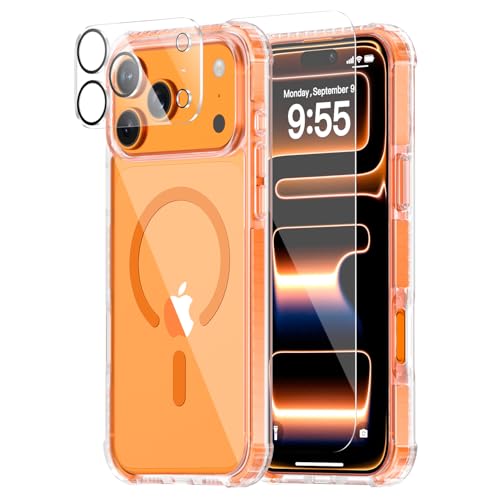 Coque iPhone 17 Pro Max transparente haut de gamme avec protection d'écran intégrée
