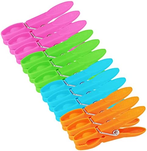 Clothes Pegs,Huoberr 48 pcs Plastic Clothes pegs for washing line,Heavy Duty Laundry Clothes Pegs with Durable Springs, non-slip Clothes pegs for clip clothes, pictures and crafts