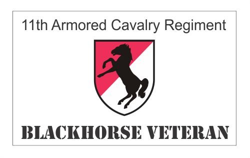 11th armored cavalry regiment blackhorse veteran flag vinyl decals bumper stickers army vietnam soldier military