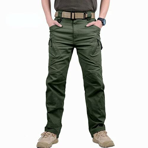 ausuky Calça cargo masculina soldado tática impermeável combate caminhadas ao ar livre calça cargo (