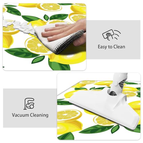 Mayhmyo Kitchen Mats 2Pcs,White Lemon Waterproof Non-Slip Kitchen Mats And Rugs,Cushioned Anti Fatigue Ergonomic Comfort Foam Standing Mat thumb #2