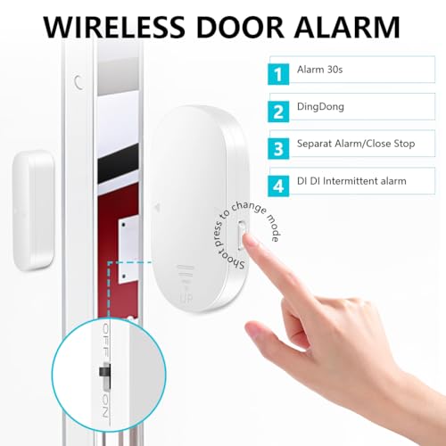 Image of Serplex Door Sensor Alarm for Home, 5 Modes, Battery Operated