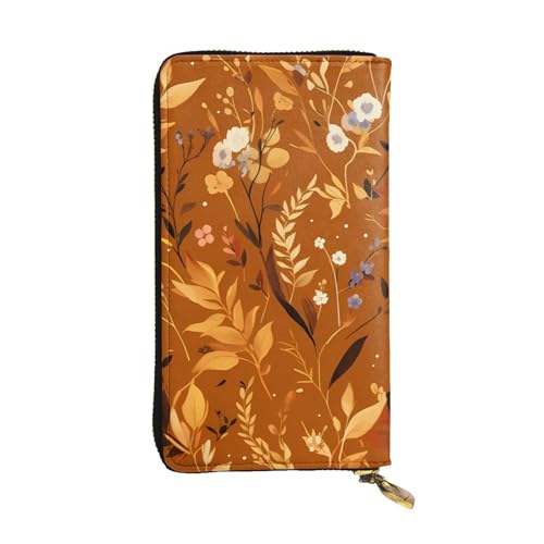 Portefeuille beauté orange brûlé HYTTER en cuir noir pour femme