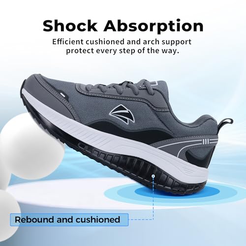 Image of MAFEKE Womens Wide Toe Box Walking Shoes Arch Support Orthotic Sneakers Wide Width Tennis Shoes for Plantar Fasciitis Bunions US 6.5-11