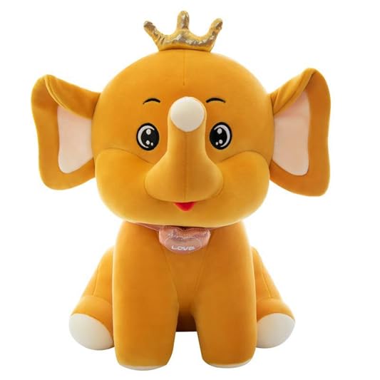 Image of SCOOBA Adorable Crown Elephant Soft Toy 25cm (Elephant 25cm Gold Color)