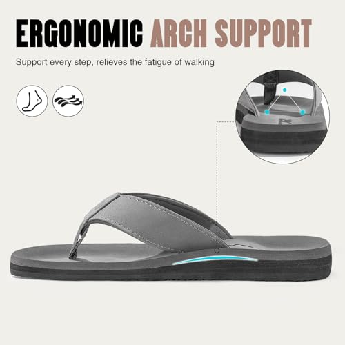 Image of FITORY Men's Flip-Flops, Thongs Sandals Comfort Slippers for Beach