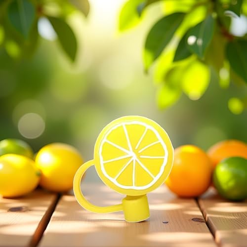 4 piezas tapas para pitillos de silicona amarillo miniatura 2
