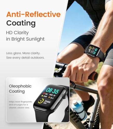 Image of iGluz Acrylic Screen Guard Protector Compatible for Apple watch Series 10, Series 11 42mm (Pack of 2) | Edge to Edge Full Screen Coverage | HD Clear Transparent | Scratch Resistant | Bubble Free | Easy Installation Kit Included