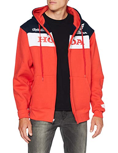 Troy Lee Designs Official Licensed Honda Zip Up Fleece (Small, Red)