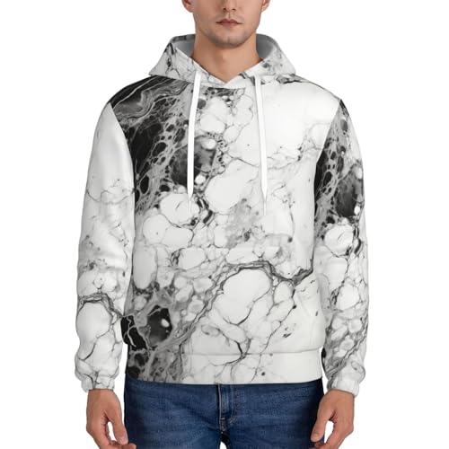 Sweat à capuche homme marbre pull léger contre le froid matinal