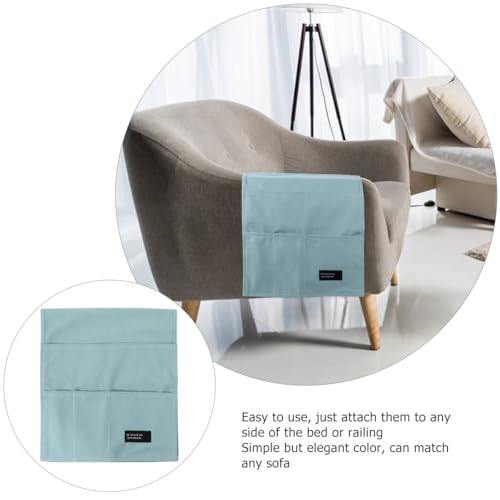 Bolsa lateral azul para sofá con cuatro compartimentos reutilizable TOYANDONA 8