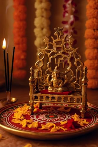 Brass Singhasan for God Idols thumbnail 9