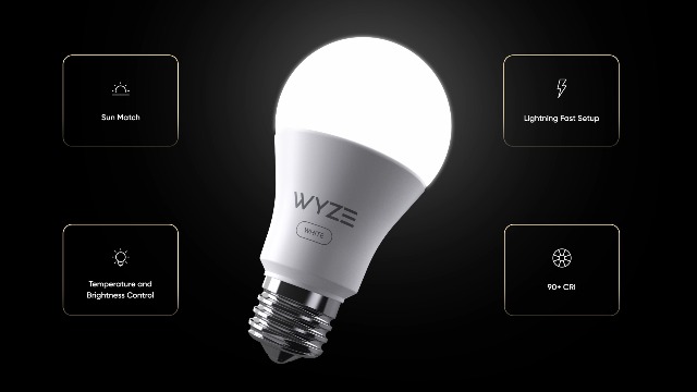 Wyze Bulb White, 800 Lumen, 90+CRI WiFi Tunable-White A19 Smart Light Bulb, Compatible with Alexa and Google Assistant, Two-Pack