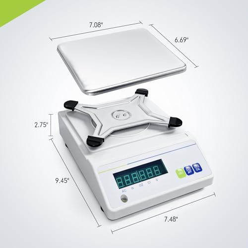 Image of High Precision Lab Scale Analytical Balance,G /ct /oz /lb,5000g x 0.01g
