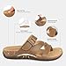 BCSTUDIO Women's Orthopedic Flip Flop Sandals with Arch Support Comfortable Orthotic Summer Walking Dressy Leather Flat Sandals for Women, Brown 8