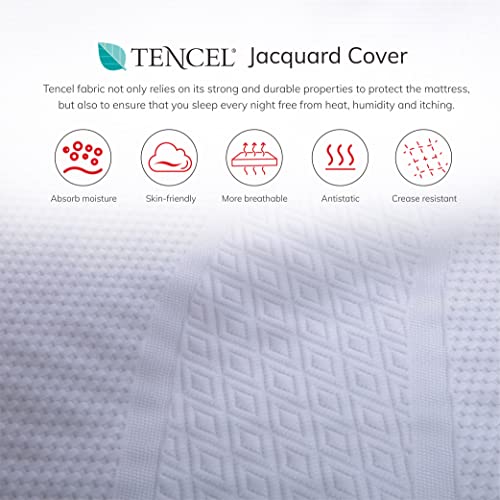 Image of MLILY 12 Inch Queen Mattress, Manchester United Memory Foam Medium Plush Mattress in a Box, Charcoal Gel Cooling Bamboo Mattress, CertiPUR-US Certified Made in USA, 38 inchx75 inchx12 inch White