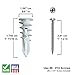 TOGGLER SnapSkru SP Self-Drilling Drywall Anchor for Hollow Wall Application, Glass-Filled Nylon, Made in US, for #6 to #10 Fastener Sizes (4 Pack w/Screws)
