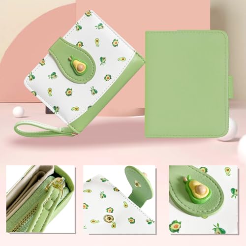 Image of Sunwel Fashion Girls Cutest Prints Wallet Card Slots Small Wallet with Zipper Coin Pouch Wallet for Women