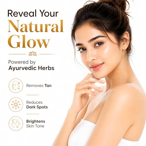 Image of Skin Brightening & Tan Removal Soap | Ayurvedic Bath Soap for Men & Women | Sandalwood, Saffron, Aloe Vera & Goat Milk | Helps Reduce Dark Spots & Uneven Skin Tone | Face & Body | Pack of 4 x 100g (400g)