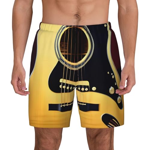 Short de bain homme respirant contre les irritations léger motif guitare