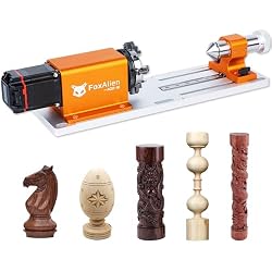 FoxAlien 4th Axis Rotary Module for Masuter 3S, XE-Ultra, XE-PRO CNC Router Machine, with NEMA23 Closed Loop Stepper 10:1 Reduction Gearbox for Cylindrical Wood Metal Engraving (AC57-10)