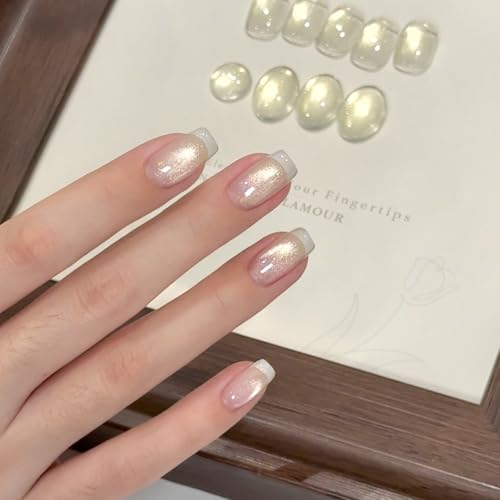 GAOY Golden Cat Eye Gel Nail Polish 16ml Holographic Glitter Jelly Nail Polish with Magnet Reflective Translucent UV Gel for Manicure Art DIY 4039 Free Sunlit