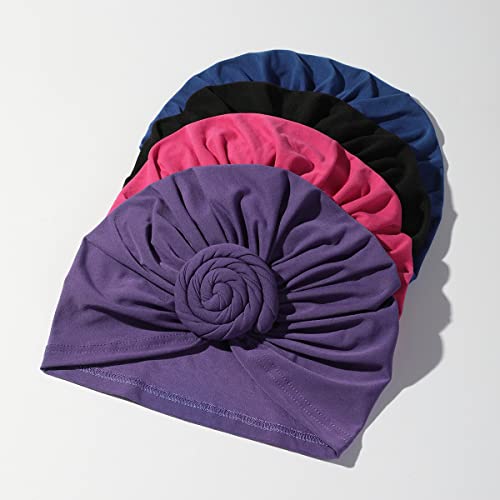 Image of KYNARI Turban Head Wraps for Women, Pretied Stretch Bonnet Hair Wrap