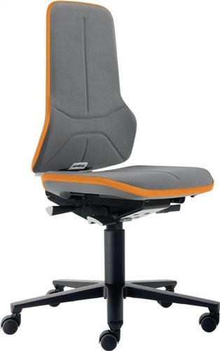 Krzesło obrotowe Neon z rolkami/keder orange Supertec fotel biurowy wys. siedziska 450-620 mm