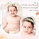 Hebterrka 12 Stück Baby Mädchen Stirnbänder, Blumen Stirnband für Baby Mädchen, Nylon Elastisches Haarband, Gänseblümchen Stirnband, Kleinkind Haaraccessoires