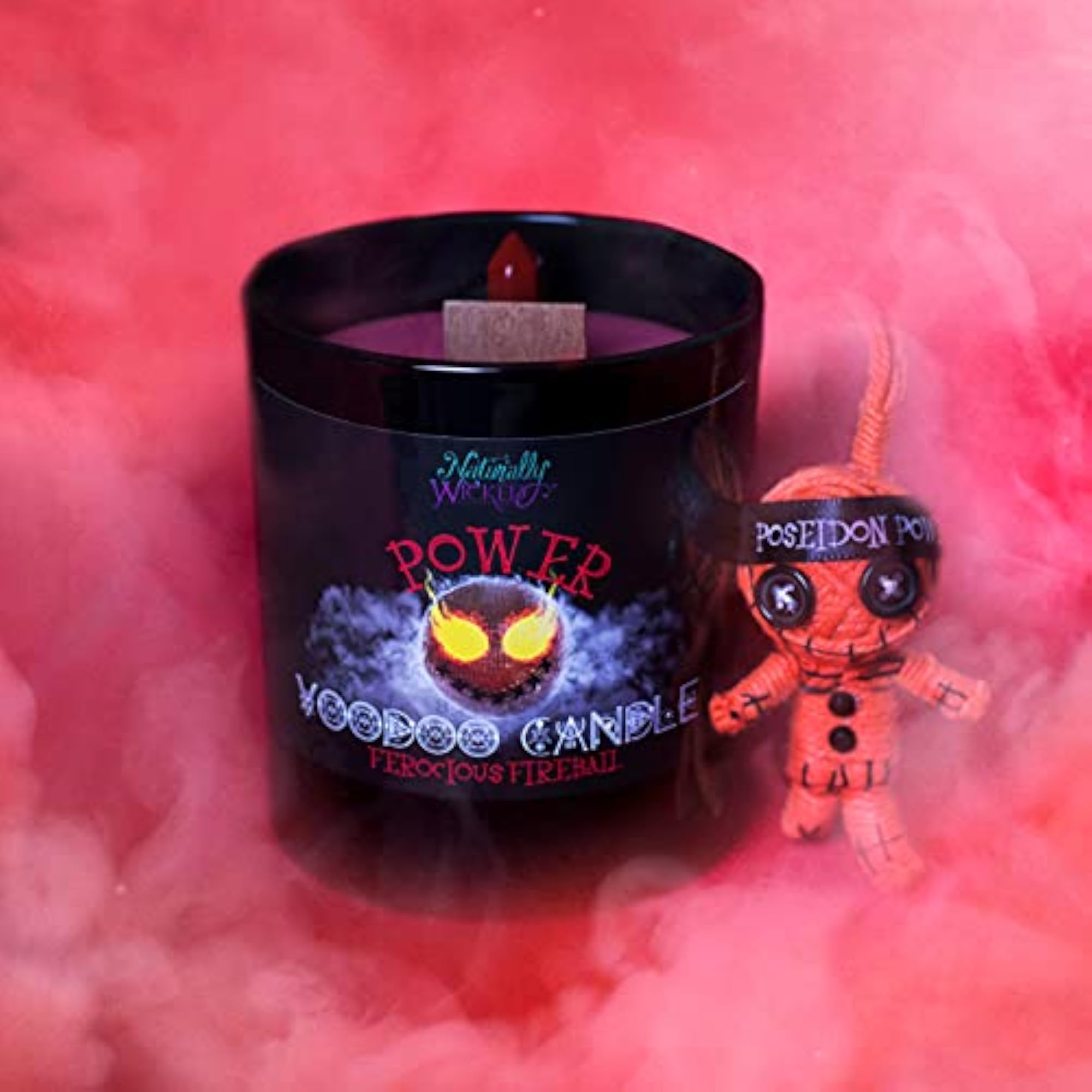 Voodoo Power Candle with Voodoo Doll & Crystal Stick