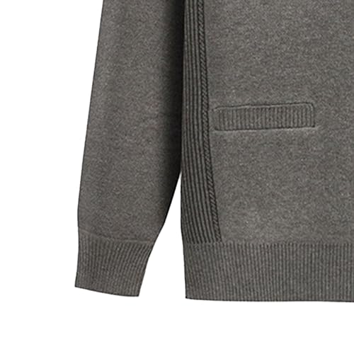 Men's Chunky Knitted Button-Up Sweater Cardigan Plus Size Warm Sweater Regular Winter Sweaters with Pockets4