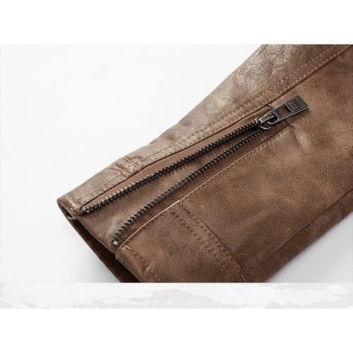 Chaqueta Bomber de cuero sintético para hombre miniatura 7