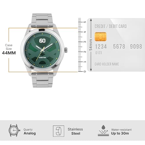 Image of United Colors of Benetton Green Round Dial Analog Men's Watch - UWUCG0208