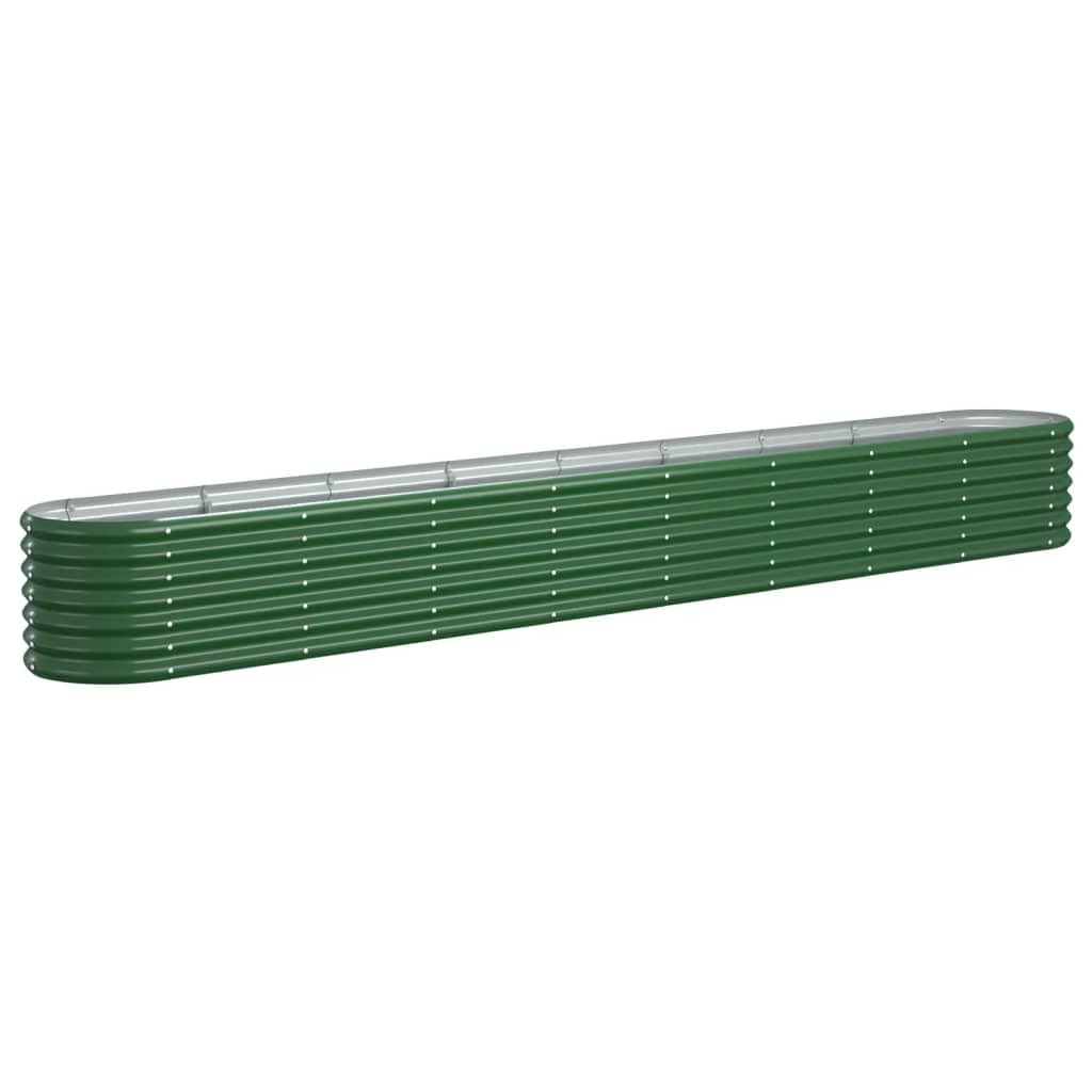 Vidaxl Green Garden Raised Bed Galvanised Steel 332X40x36 Cm