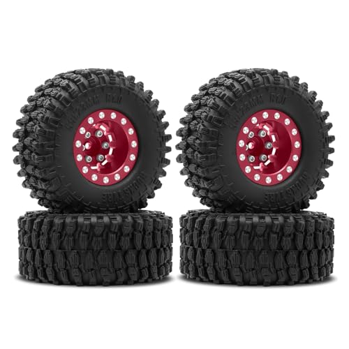 4PCS 1/18 & 1/24 RC Car Wheel Set with Rubber & Aluminum