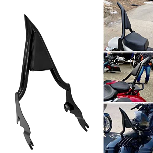 HDBUBALUS Motorrad-Rückenlehne, 61 cm, abnehmbare hintere Beifahrer-Sissy Bar Rückenlehne, passend für Harley Touring Road King Road Glide Street Glide 2009-2021