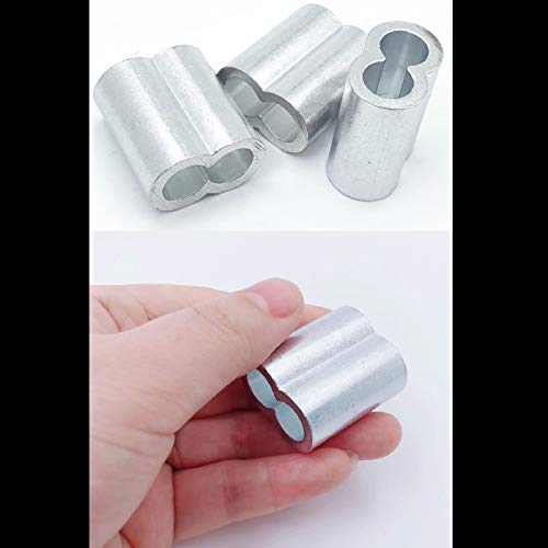 Luckkyme GHJUY Aluminum Crimping Loop Sleeve Cable Crimp For 3/8 Inch Diameter Double Ferrule Wire Rope And Cable  thumb #5