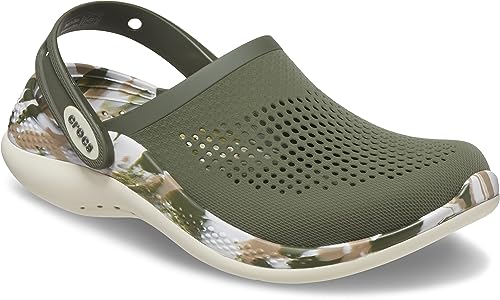Image of Crocs Unisex Adult Army Green /Multi Stylish Lightweight Casual Clog | Casual Sneakers | Walking Clog | Fashion Clog | Formal Clog | Comfortable (VN 207634-3TC-M7W9) | Size-6