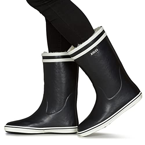 Aigle Damen Malouine Fur 2 Gummistiefel, Marineblau, 39 EU