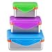 Bruntmor Trio Nesting 18/8 Stainless Steel Food Containers With Snapping Seal Leak-Proof Lids. Square Shape Stainless Steel With Bpa-Free Locking Lids. Set Of 3-6 Oz/ 12 Oz/ 22 Oz