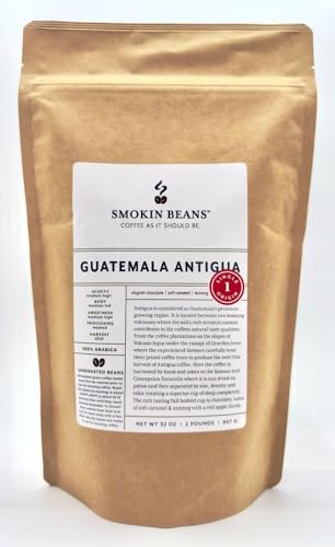 Smokin Beans Guatemala-Antigua Washed Unroasted Green Coffee Beans 2-Lb 1ct