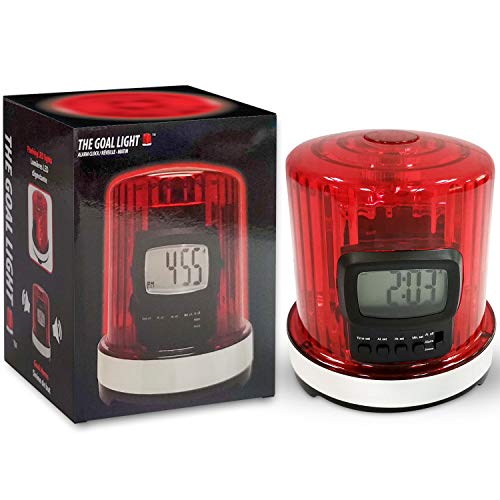 Fan Fever the Goal Light Alarm Clock Pro Hockey Horn Kids Bedroom Battery Operated