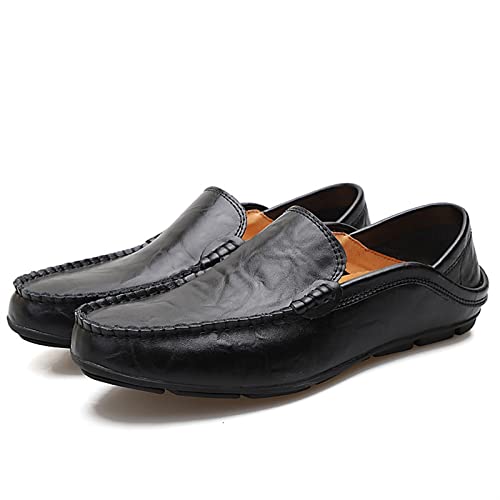 Men's Loafers Shoes Breathable Lightweight Driving Loafers Leather Comfortable Flexible Lightweight Party Casual Slip-on2