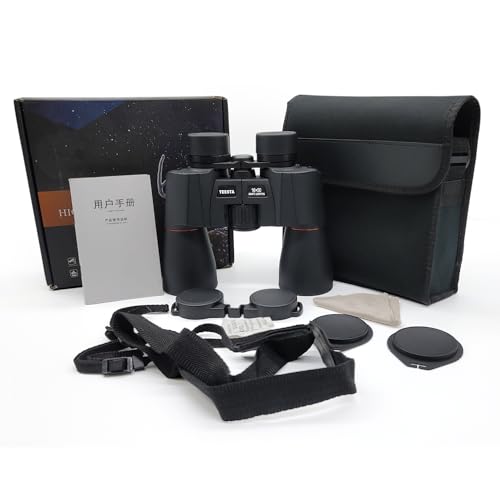 Kreshu 16x50 Zoom Long Distance Binoculars | 204FT/1000yds Powerful Wide Angle Focus Lens Binocular for Kids and Adults | Waterproof Durbin for Trekking Hiking Camping Sightseeing (Pack of 1)