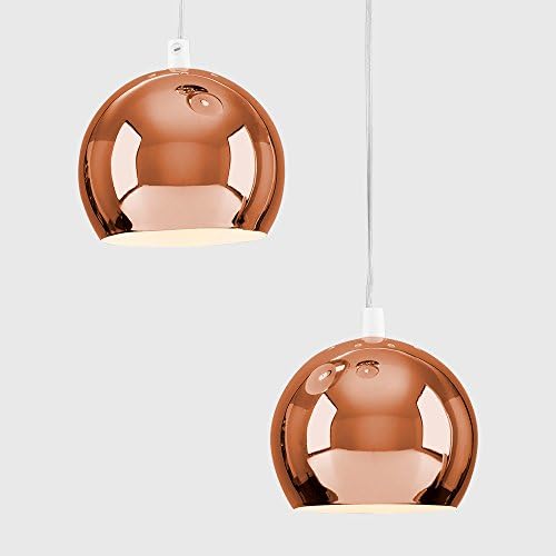 Retro Eyeball 3 Way Droplet Ceiling Pendant Light Fitting in a Copper Finish