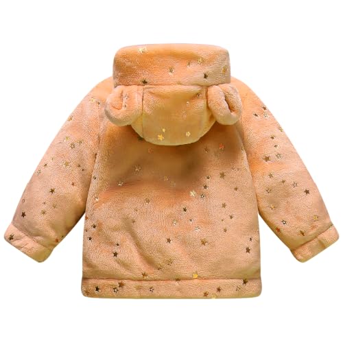 Image of Baby Girl Winter Fleece Coat Toddler Boy Jacket Infant With Hood Warm Outerwear