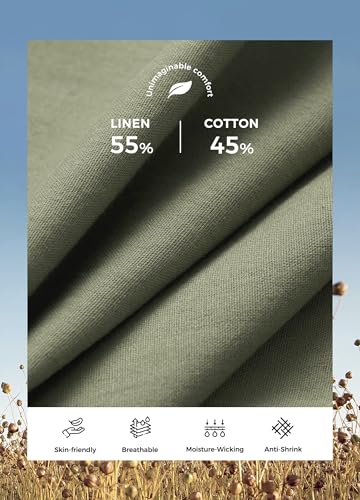 Willit Men's Linen Pants Casual Linen Dress Pants Beach Summer Lightweight Trousers 28" 30" 32"4