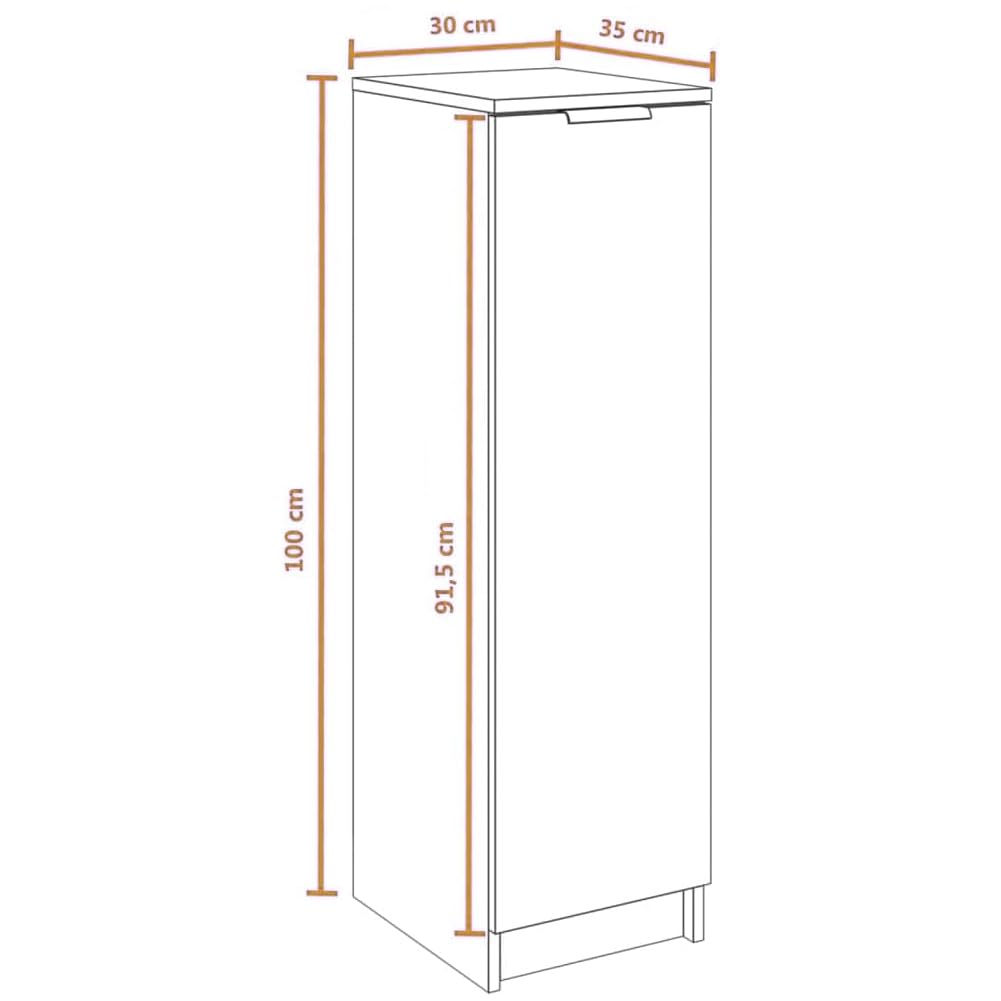 BAKAJI Meuble à Chaussures Multifonction Peu encombrant, en Bois, Anti-Rayures, Meuble Porte-Chaussures avec 6 Compartiments et 5 étagères, idéal pour Maison, entrée, Bureau, Salon, 30 x 35 x 100 cm