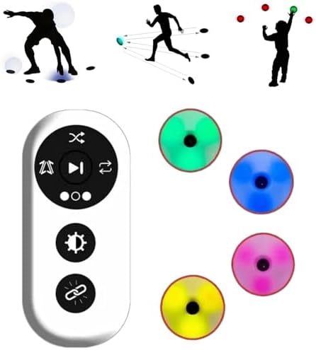 Flash Reflex Reaction Training Lights Set - Enhance Hand-Eye Coordination for Sports, Fitness, Agility & Speed Training - Perfect for Athletes & Coaches (4 Pack)