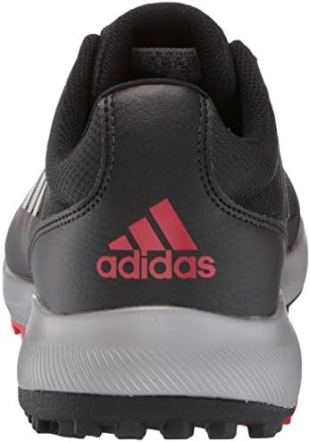adidas Men's Tech Response Spikeless Golf Shoe, Core Black/Silver Metallic/Scarlet, 9.5 | Image 2